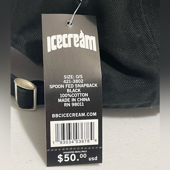 Nwt IceCream Spoon Fed Snapback Black Cap MSRP$50 - Picture 5 of 7
